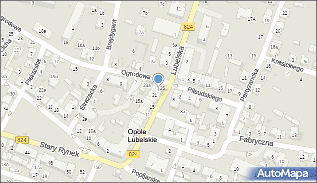 Opole Lubelskie, Nowy Rynek, 23, mapa Opole Lubelskie