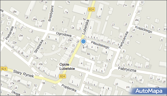 Opole Lubelskie, Nowy Rynek, 8, mapa Opole Lubelskie