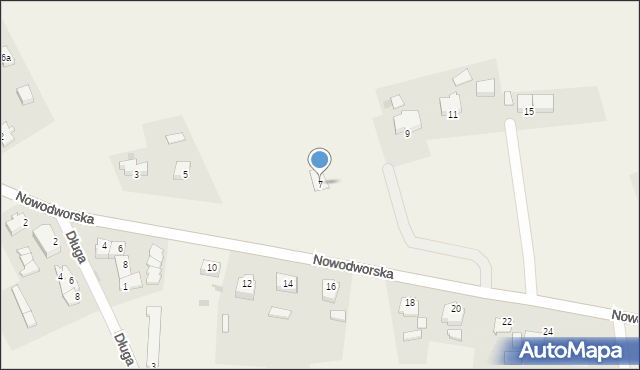 Ostaszewo, Nowodworska, 7, mapa Ostaszewo