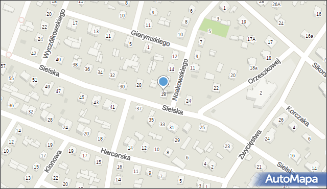 Ostrów Mazowiecka, Noakowskiego Stanisława, 18, mapa Ostrów Mazowiecka