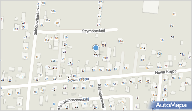 Ostrów Wielkopolski, Nowa Krępa, 57a, mapa Ostrów Wielkopolski