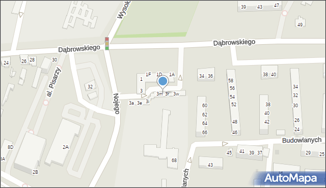 Oświęcim, Nojego Józefa, 3o, mapa Oświęcimia