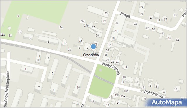 Ozorków, Nowy Rynek, 1, mapa Ozorków