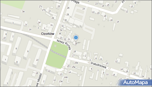 Ozorków, Nowy Rynek, 19, mapa Ozorków