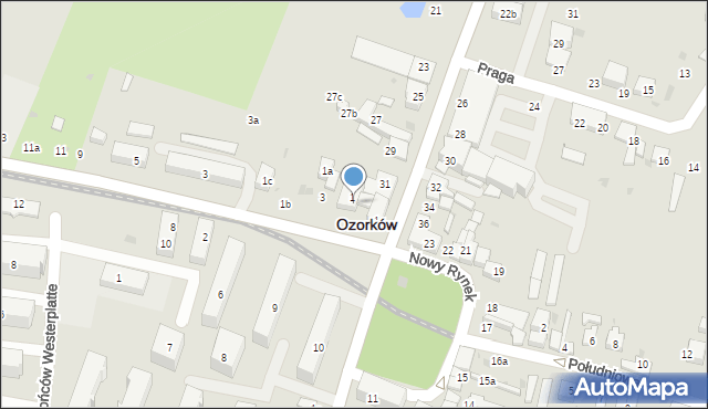 Ozorków, Nowy Rynek, 2, mapa Ozorków