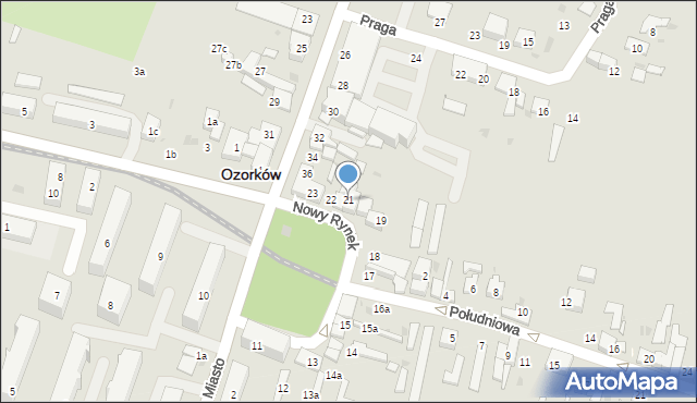 Ozorków, Nowy Rynek, 21, mapa Ozorków