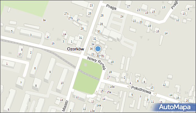 Ozorków, Nowy Rynek, 22, mapa Ozorków