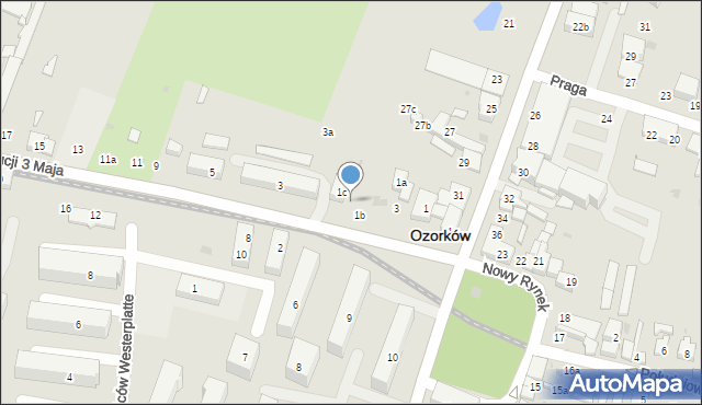 Ozorków, Nowy Rynek, 5, mapa Ozorków