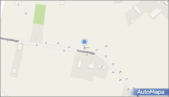 Parczew, Nosalskiego Apolinarego, 15, mapa Parczew