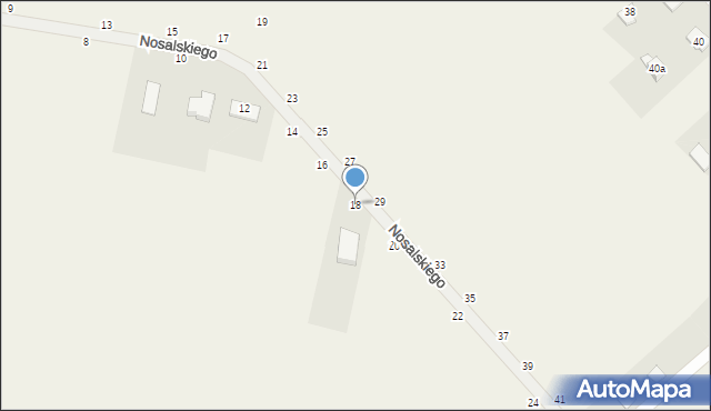 Parczew, Nosalskiego Apolinarego, 18, mapa Parczew