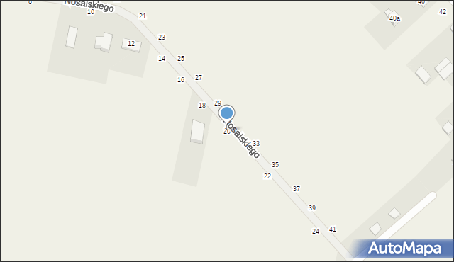 Parczew, Nosalskiego Apolinarego, 20, mapa Parczew