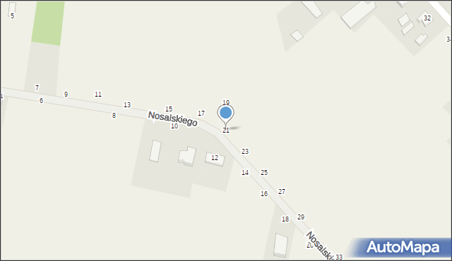 Parczew, Nosalskiego Apolinarego, 21, mapa Parczew