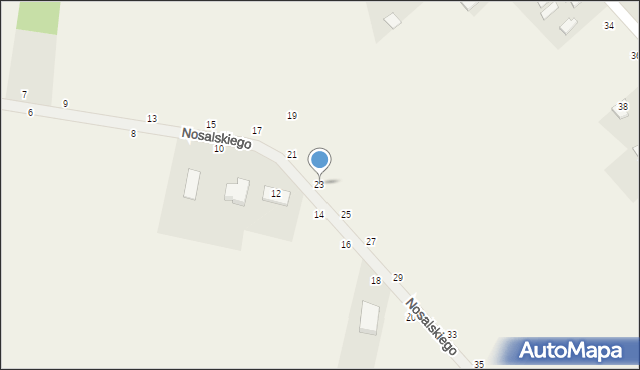 Parczew, Nosalskiego Apolinarego, 23, mapa Parczew