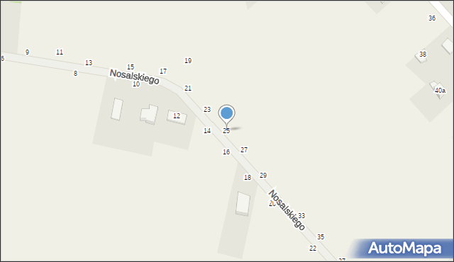 Parczew, Nosalskiego Apolinarego, 25, mapa Parczew