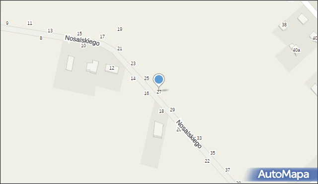 Parczew, Nosalskiego Apolinarego, 27, mapa Parczew