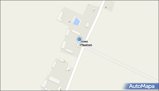 Pawłowo Kościelne, Nowe Pawłowo, 13, mapa Pawłowo Kościelne