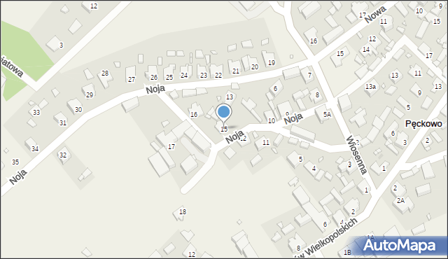 Pęckowo, Noja Józefa, 15, mapa Pęckowo