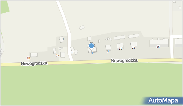 Pierzwin, Nowogrodzka, 3, mapa Pierzwin