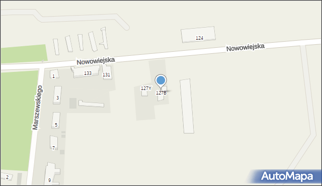 Pilaszków, Nowowiejska, 127B, mapa Pilaszków