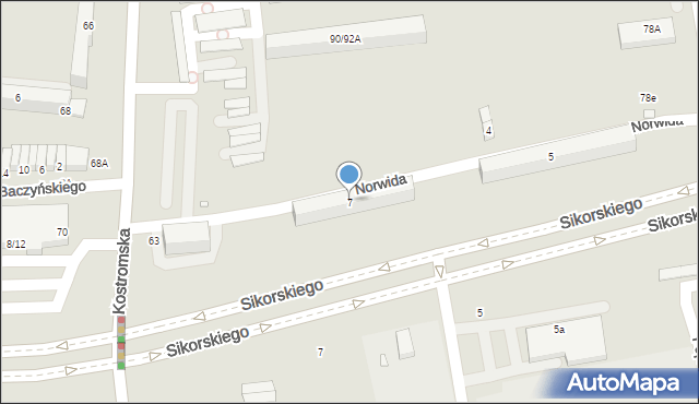 Piotrków Trybunalski, Norwida Cypriana Kamila, 7, mapa Piotrków Trybunalski