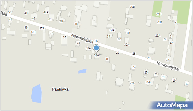 Piotrków Trybunalski, Nowowiejska, 31A, mapa Piotrków Trybunalski