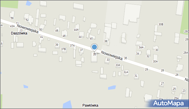 Piotrków Trybunalski, Nowowiejska, 35, mapa Piotrków Trybunalski