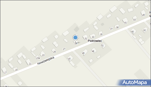 Piotrowiec, Nowowiejska, 29, mapa Piotrowiec