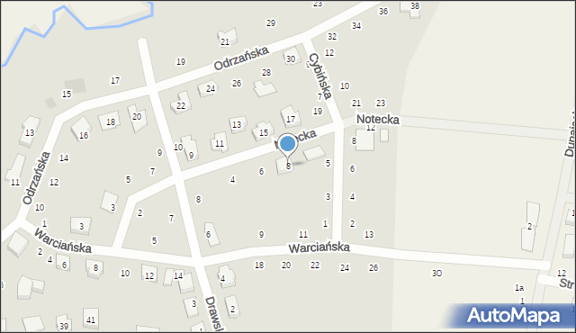 Pobiedziska, Notecka, 8, mapa Pobiedziska