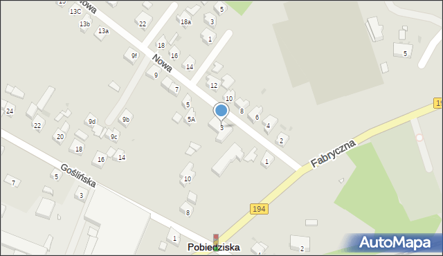 Pobiedziska, Nowa, 3, mapa Pobiedziska