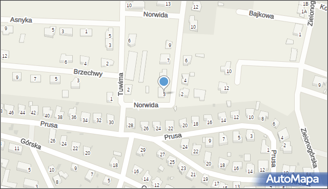 Podbrzezie Dolne, Norwida Cypriana Kamila, 3, mapa Podbrzezie Dolne