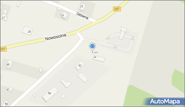 Podbrzezie Dolne, Nowosolna, 64, mapa Podbrzezie Dolne