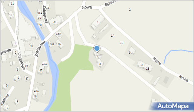 Podgórzyn, Nowa, 3, mapa Podgórzyn