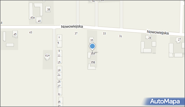 Pogroszew, Nowowiejska, 35A, mapa Pogroszew