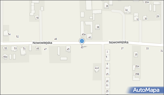 Pogroszew, Nowowiejska, 43, mapa Pogroszew