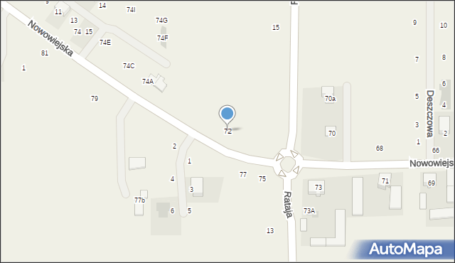 Pogroszew-Kolonia, Nowowiejska, 72, mapa Pogroszew-Kolonia