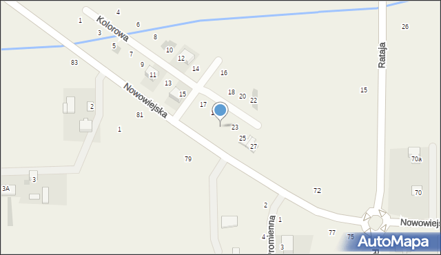 Pogroszew-Kolonia, Nowowiejska, 74C, mapa Pogroszew-Kolonia