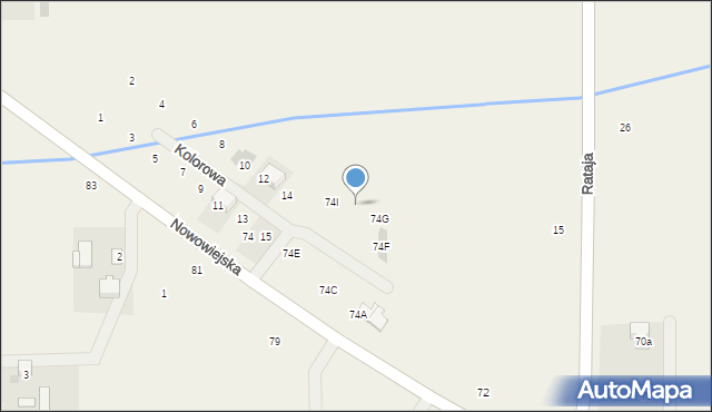 Pogroszew-Kolonia, Nowowiejska, 74H, mapa Pogroszew-Kolonia