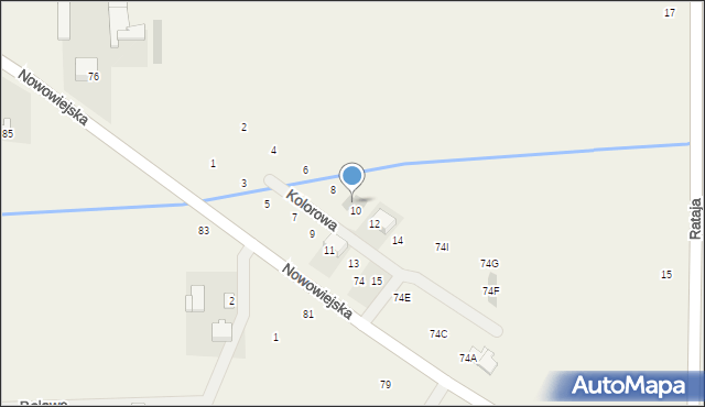 Pogroszew-Kolonia, Nowowiejska, 74L, mapa Pogroszew-Kolonia