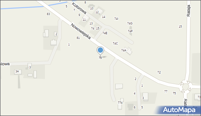 Pogroszew-Kolonia, Nowowiejska, 79, mapa Pogroszew-Kolonia