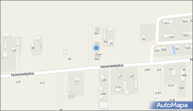 Pogroszew-Kolonia, Nowowiejska, 94c, mapa Pogroszew-Kolonia
