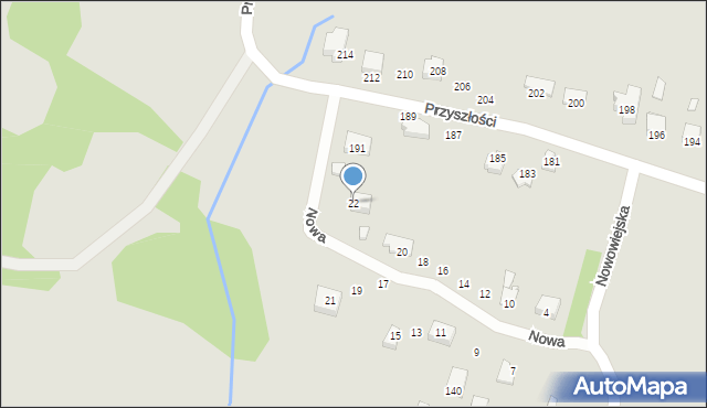 Poręba, Nowa, 22, mapa Poręba