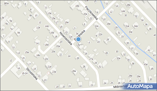 Poznań, Nowosolska, 23, mapa Poznania