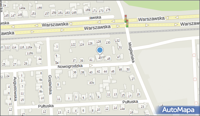 Poznań, Nowogrodzka, 43, mapa Poznania