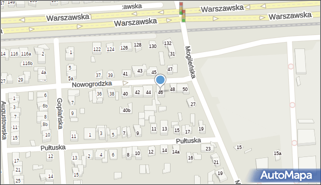 Poznań, Nowogrodzka, 46, mapa Poznania