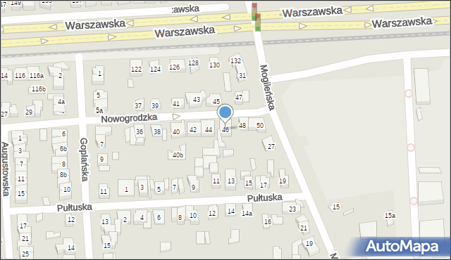 Poznań, Nowogrodzka, 46, mapa Poznania