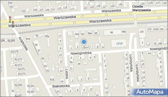 Poznań, Nowogrodzka, 5, mapa Poznania