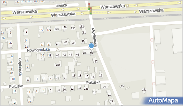 Poznań, Nowogrodzka, 50, mapa Poznania