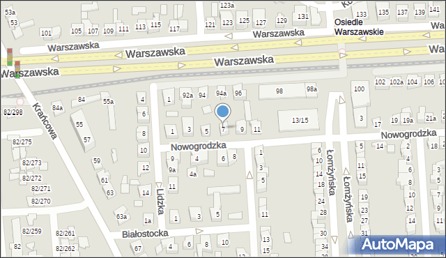 Poznań, Nowogrodzka, 7, mapa Poznania