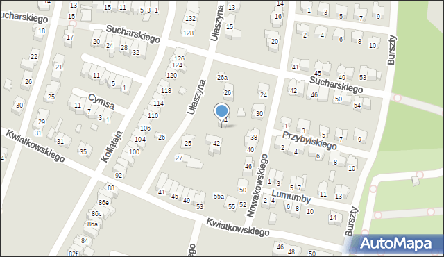 Poznań, Nowakowskiego Stanisława, 36, mapa Poznania
