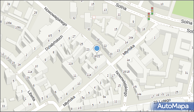 Poznań, Nowowiejskiego Feliksa, 19/21, mapa Poznania